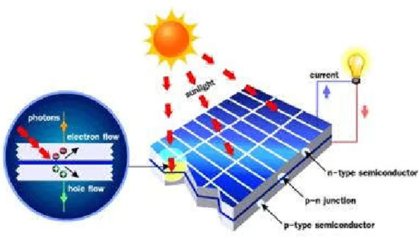 Fig. 2.2. Construction of the solar cell