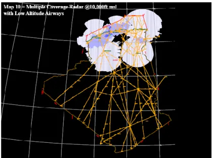 Figure II.3 : Couverture radar de l’espace aérien Algérien  II.8. Volume de protection pour un avion 