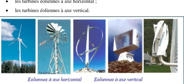Figure I.2 : Différents types d’éoliennes [Hau, 2000]   