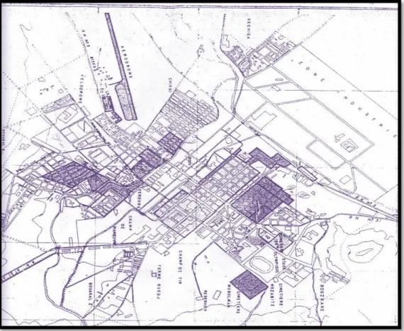 Figure n° 06 : la ville de Batna en1945  Période 1946 à 1962 : 