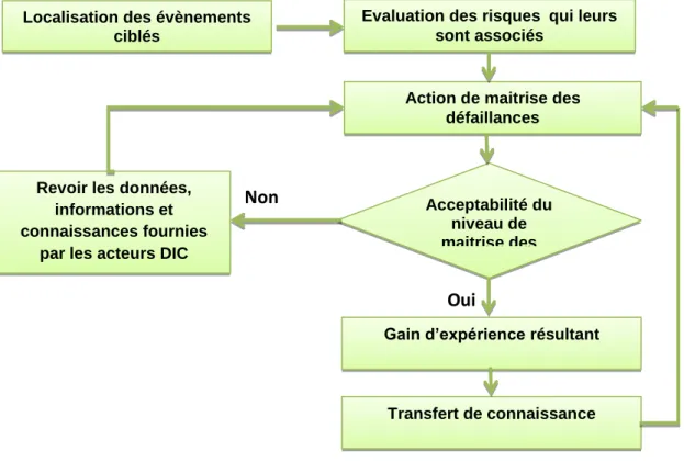 Figure III.10 : Cycle du transfert de la connaissance issue du modèle DIC. 