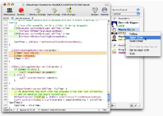 Figure 1.4.  L’espace de travail de SubethaEdit  1.10.1.2 Google Documents et Feuille de calcul 