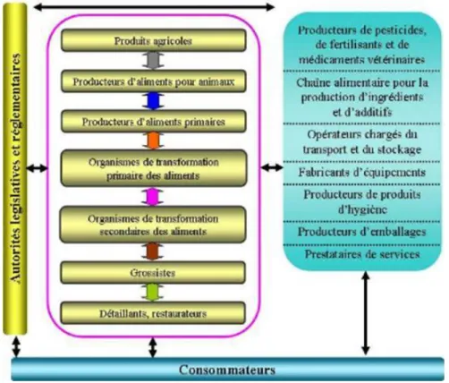 Figure 5: Communication interactive au travers de la chaîne alimentaire 