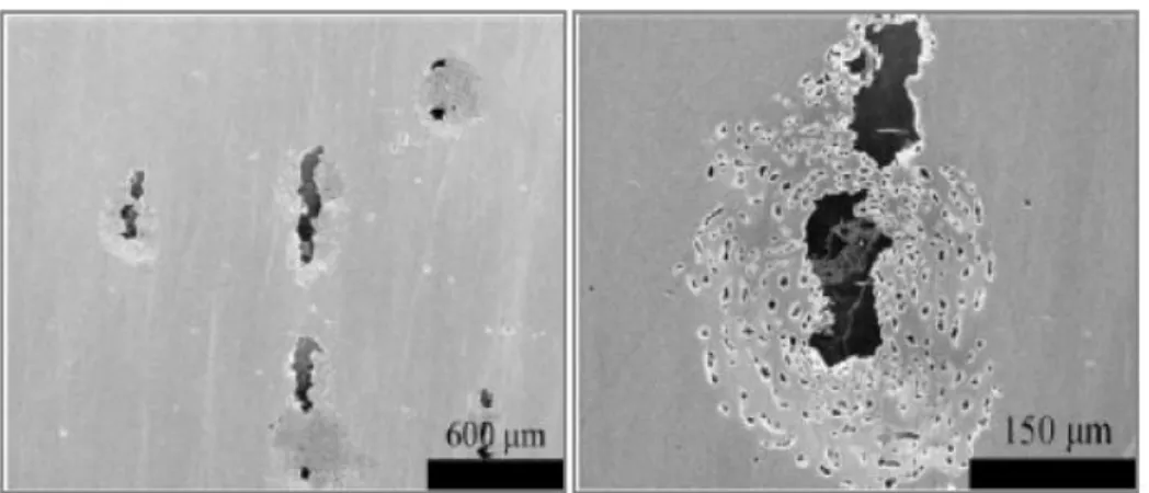 Figure I.4: La morphologie de la corrosion par piqûres  