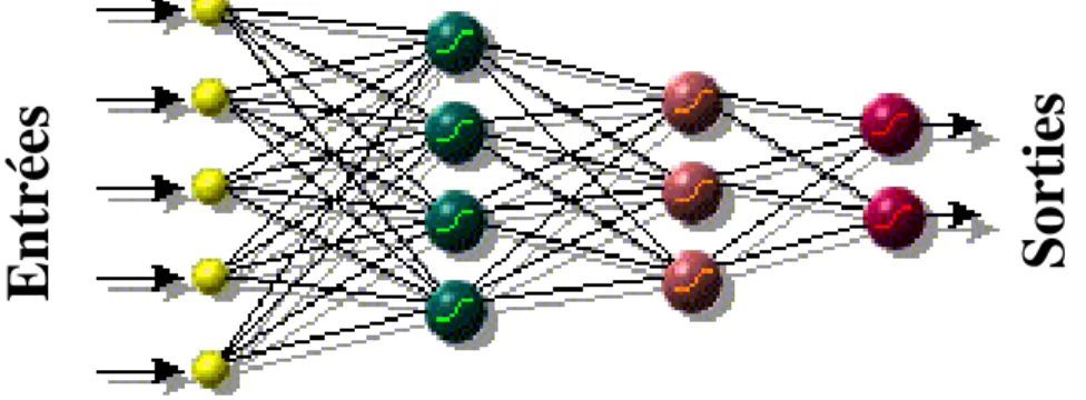 Fig. II.5 : L’architecture d’un réseau de neurones 