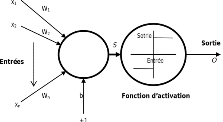 Fig. II.6. schéma de fonctionnement d’un réseau de neurones 