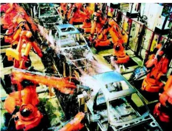 Figure 2.1 – Bras manipulateurs dans une industrie automobile 