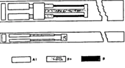 Fig. 7: Design proposition for a very narrow force »en«or, uiing double-iide Integration and back-ud« coniacl