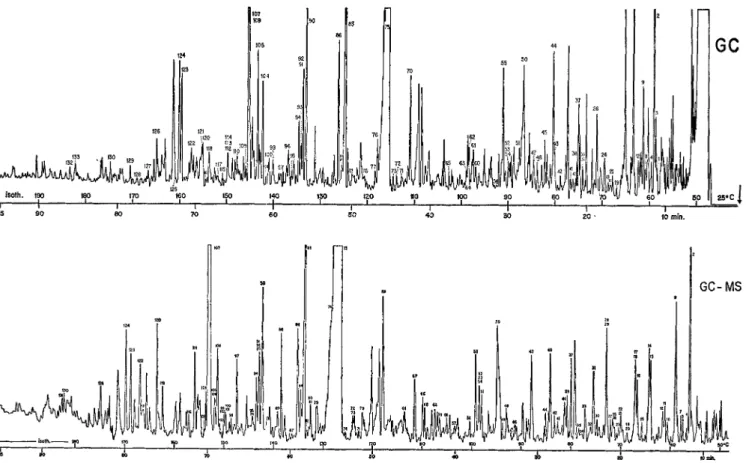 Figure 1. 4.0 1.1,1 of smoke solution injected with solvent by- by-passing without splitting on 1 m inlet capillary