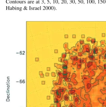 Figure 2 C/M ratio distribution across the LMC. Contours are at: