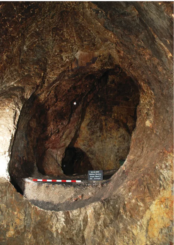 Figure 3. A typical round hollow resulting from extraction of ore by fire-setting (at Mauk E, eighth century BC).