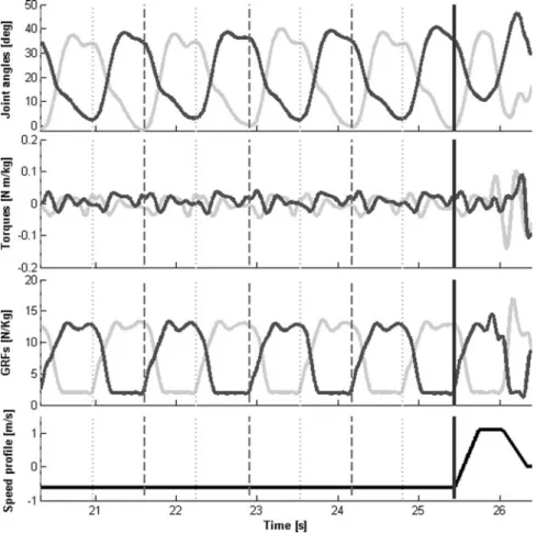 Fig. 3. A representative example of dataset recorded during a single experimental trial