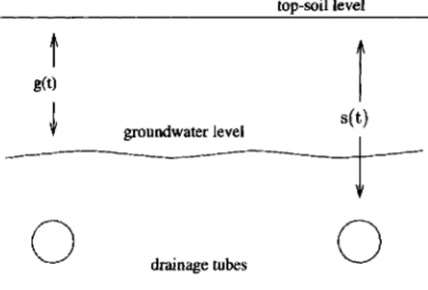 Figure 1. Cross section of drained peatland