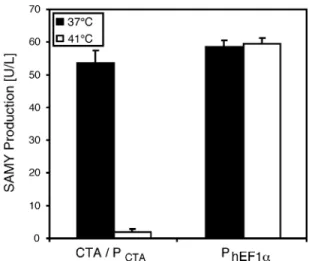 Figure 3. TIGR-mediated temperature-dependent transgene expression switches in chicken DT40 cells