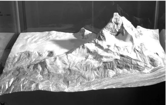 Fig. 4. Relief of the Matterhorn by Xaver Imfeld (Scale: 1:5.000, 96×140 cm, 1896). Museum of Natural History, Winterthur