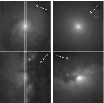Figure 1. Left: STIS F28X50LP filter acquisition images (NGC 1300, top;