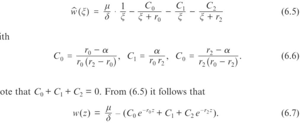 Illustration 6.1. Assume that p(x) = e –x , that is p f (x) = fe –fx , and suppose that c = 0.75, s = 0.5, and d = 0.005