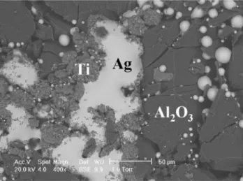 Fig. 8 Secondary electron image of Inconel at 1530  C on the preform. No complete melting was observed.