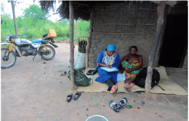 Figure 3. An update round interview underway in a household, by a trained fieldworker within the Rufiji HDSS.
