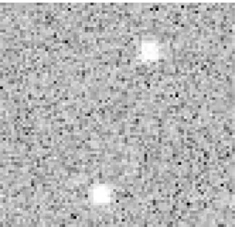Figure 1. Example of PSFs in one simulation, with a logarithmic colour scale. The pixel scale is 0.2 arcsec pixel − 1 .