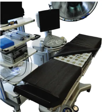Figure 7: Integration of a 5x5 module within an OR-table  (OR demo lab). 