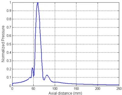 Figure III.9: Focused ultrasound field at 60mm (heart depth) 