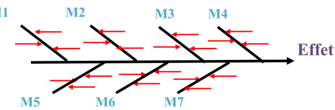 Figure 2.7. Forme générale  de diagramme cause-et-effet 