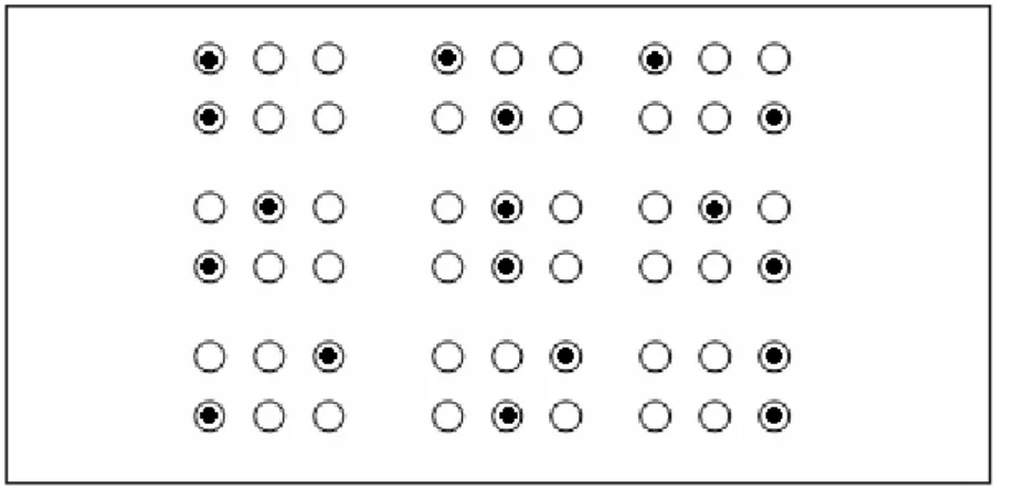 Fig. II-1. Représentation des différents états des interrupteurs (  fermé ;  ouvert)  A chaque interrupteur est associé une diode en anti-parallèle dite tête-bêche ou encore  de roue libre