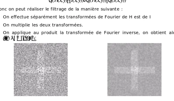 Figure 7.   Filtrage linéaire d’une image ; à gauche l’image initiale et à droite  l’image filtr ée en utilisant un filtre moyenne 5  5 