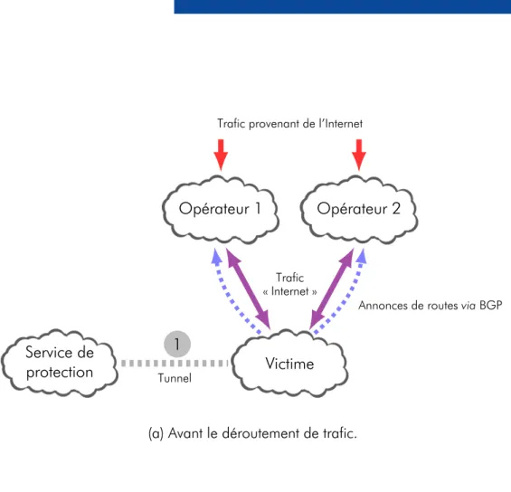 Figure 2.2 – Principe du déroutement de trafic à l’aide de BGP.