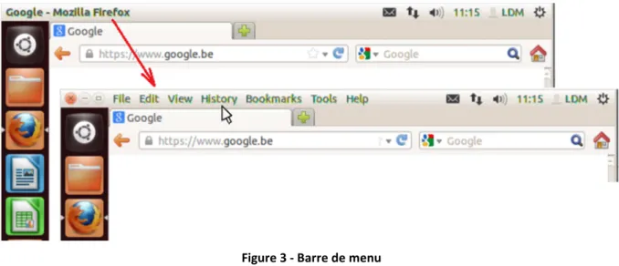 Figure 2 - Barre de lancement 