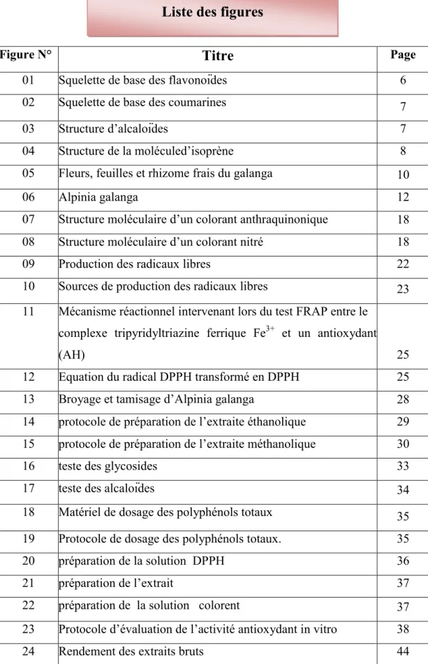 Figure N ° Titre Page 