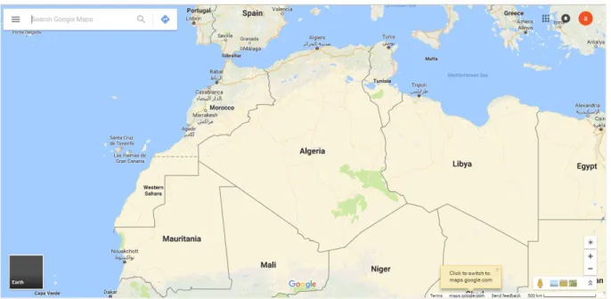 Figure 2.7 : Page d’accueil du Google maps 