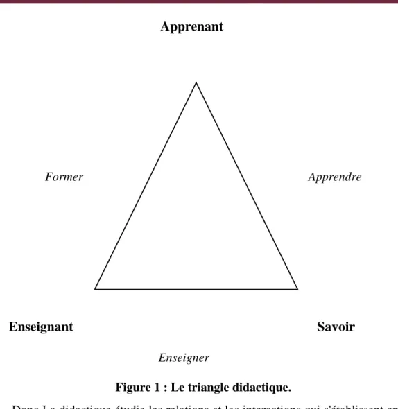 Figure 1 : Le triangle didactique. 