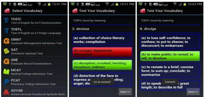 Figure 6: Test your Vocabulary App  6.2.4. BBC Learning English App 