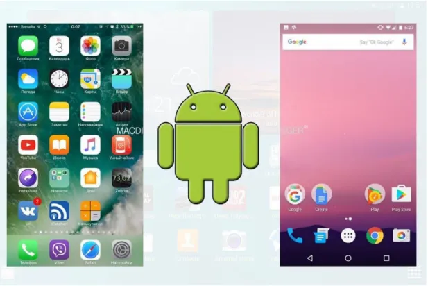 Figure 7: Le logo et quelque capture de l'interface Android 