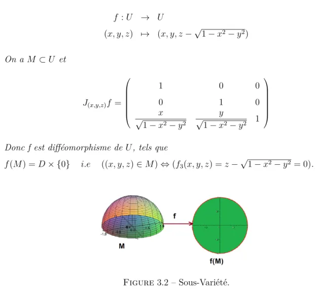 Figure 3.2 – Sous-Variété.