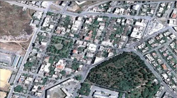 Figure 15 : le tissu urbain de l’ex village En 1942        figure 16 : le tissu urbain de l’ex village en 2010                                                                                                             Source : mémoire REDJEM SANDRA       