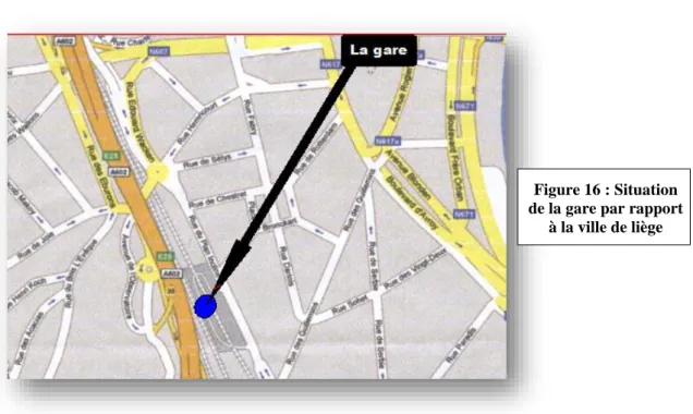 Figure 16 : Situation  de la gare par rapport 