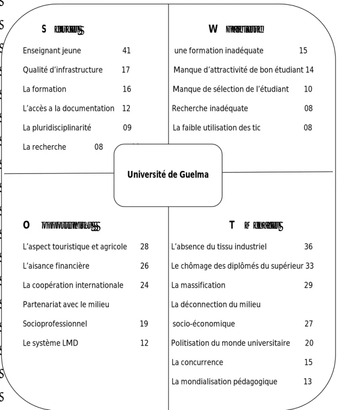 Figure  (10) : La matrice SWOT finale 