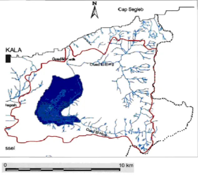 Fig. 1.6: Carte du réseau hydrographique de la région d'étude   (Source: LANDSCAP AMENAGEMENT, 1998) 