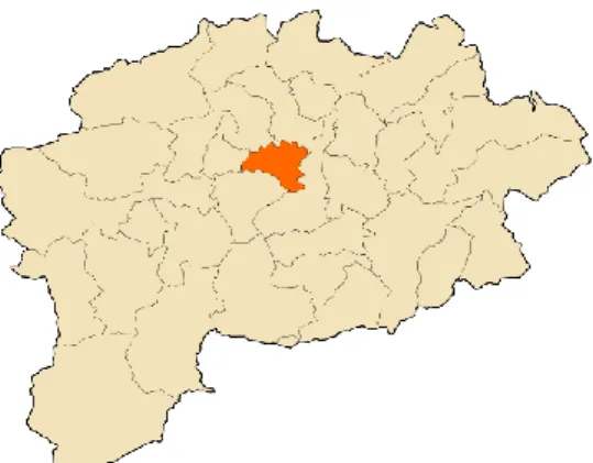 Figure 3.1Localisation de la commune dans la wilaya de Guelma.