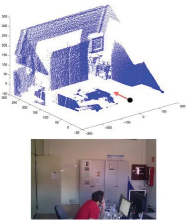 Fig. 2. (Colour online) 3D laser reading obtained by MANFRED-2. All units are in centimeters