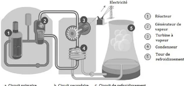 Figure IV.1:  Fonctionnement d'une centrale nucléaire. 