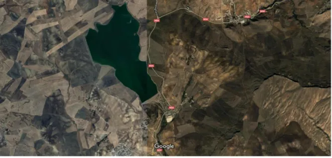 Fig. 1.6 photo satellite du barrage de Hammam-Grouz. 