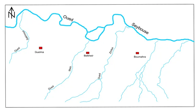 Fig. n°3.Carte de sous bassin de Guelma. 