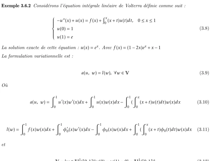 Table 3.7 – Comparaison de la solution exacte et approch´ ee pour h = 0.1.