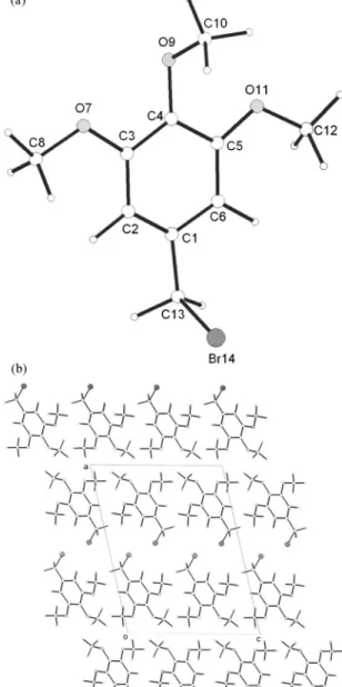 Figure 4. 共 a 兲 The conformation adopted by 3,5-DMBB in its crystal struc- struc-ture