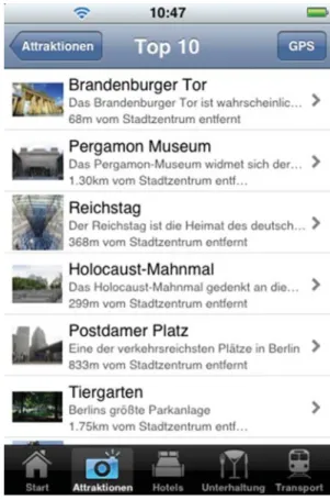 Figure 1. Interface of the city guide.