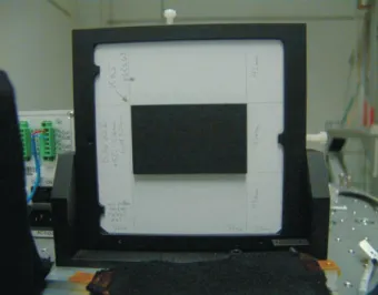 Fig. 4. Special target with black area on white background used during scanner setup.